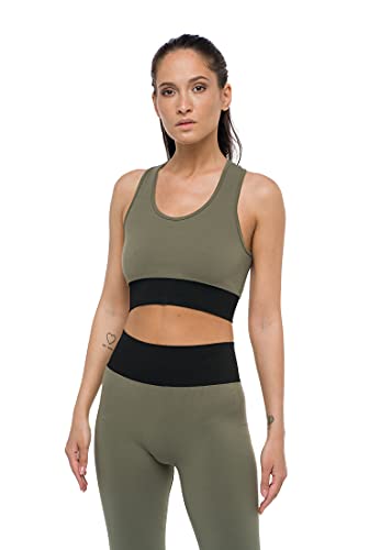 Heart And Soul Top Sportivo Donna - BRB Olive/Black von Heart And Soul