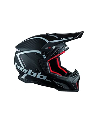 Hebo MX Legend Carbon Enduro Helm für Erwachsene, Unisex, Schwarz, XXL von Hebo