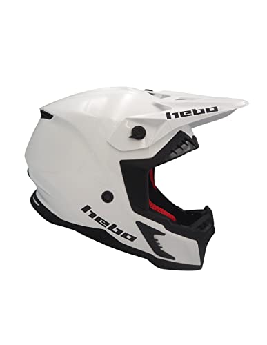 Hebo MX Maddock Enduro Helm für Erwachsene Unisex, Weiß, XXL von Hebo