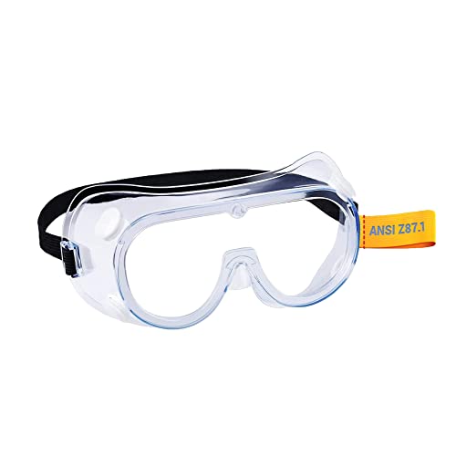Heden Seger 10 Stück Schutzbrille/Brille - Industriestandards - Einzigartiges Belüftungsdesign - Verstärkte Widerstandsfähige und Schutzgläser - Einheitsgröße, elastisches, verstellbares Band von Heden Seger