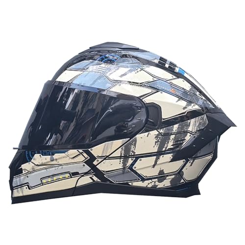 Modularer Motorradhelm Mit Doppelvisier Klapphelm Flip Up Helm Motorradhelm Flip Vollvisierhelm ECEDOT Geprfter Modulare Integralhelm Motorrad Helm Frauen Männer Rollerhelm B,S:55-56CM von Hejunlian