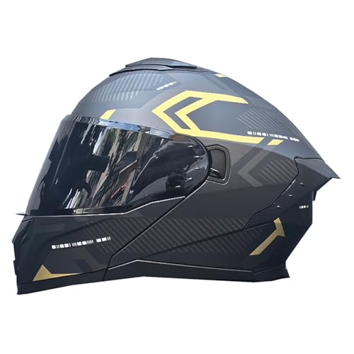 Modularer Motorradhelm Mit Doppelvisier Klapphelm Flip Up Helm Motorradhelm Flip Vollvisierhelm ECEDOT Geprfter Modulare Integralhelm Motorrad Helm Frauen Männer Rollerhelm T,XXL:63-64CM von Hejunlian