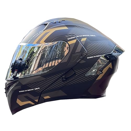 Motorradhelm Klapphelm Modularer Vollvisierhelm ECEDOT Zertifiziert Modularer Integralhelm Modulare Motorrad Helm Mit Doppelvisier Sonnenblende Flip Integralhelm Unisex A-11,L:59-60CM von Hejunlian