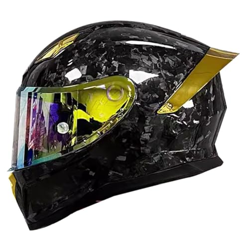 Retro Integralhelm Motorradhelm Mit DOTECE-Zugelassener Roller Vollvisierhelm Schützende Integralhelme Für Erwachsene Frauen Männer Retro Motocrosshelme Crash Touring Helm C,L:59-60CM von Hejunlian