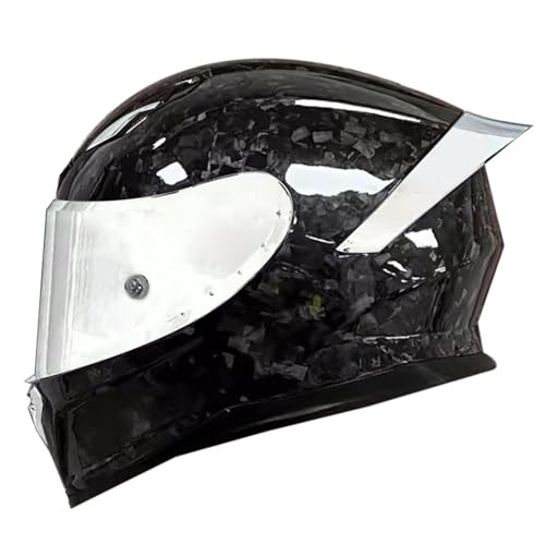 Retro Integralhelm Motorradhelm Mit DOTECE-Zugelassener Roller Vollvisierhelm Schützende Integralhelme Für Erwachsene Frauen Männer Retro Motocrosshelme Crash Touring Helm M,L:59-60CM von Hejunlian