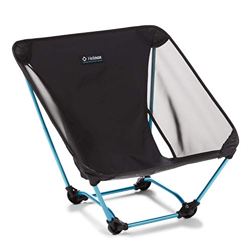 Helinox Ground Chair | Robuster, ultraleichter, Faltbarer, tragbarer Stuhl für Camping, Rucksack-, Wander- und Motorradtouren (Black) von Helinox