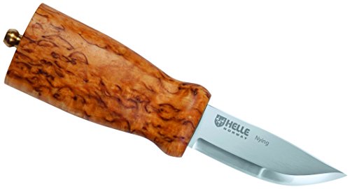 Helle Outdoormesser, Modell 4 Fjellkniven, Dreilag Messer, Holz, 16.5 cm von Helle