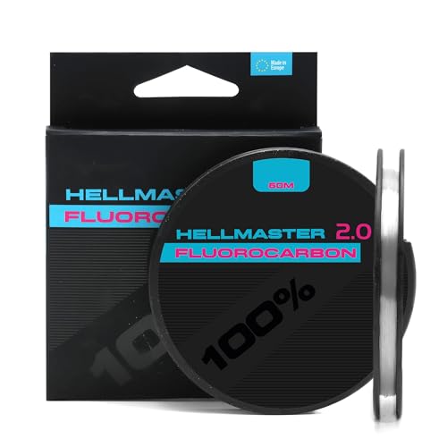 Hellmaster 100% Fluorocarbon Angelschnur - Vorfachschnur für Raubfische (0,16mm - 2,55kg - 50 Meter) von Hellmaster