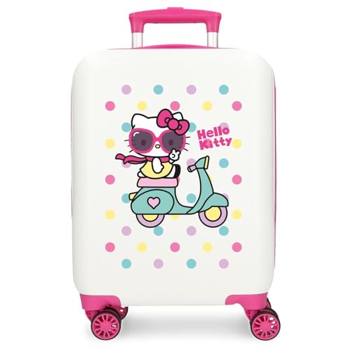Hello Kitty Girl Gang Kabinenkoffer, Rosa, 33 x 50 x 20 cm, Fester ABS-Kunststoff, seitlicher Zahlenschloss, 28,4 l, 2 kg, 4 Doppelräder, Handgepäck, Rosa, Kabinenkoffer von Hello Kitty