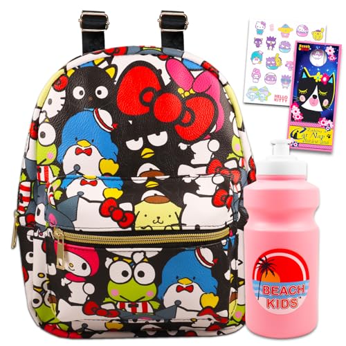 Hello Kitty Mini Backpack for Women Set - 10"" Hello Kitty Backpack with Front Pocket for Girls Plus Water Bottle, Stickers, More | Hello Kitty Backpack Bundle Hello Kitty Mini Backpack for Women Set - 10"" Hello Kitty Backpack with Front Pocket for Girls Plus Water Bottle, Stickers, More | Hello Kitty Backpack Bundle von Hello Kitty
