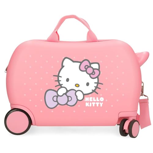 Hello Kitty My Favourite Bow Kinderkoffer, Rosa, 45 x 31 x 20 cm, Harter ABS-Kunststoff, 24,6 l, 1,8 kg, 2 Räder, Rosa, kinderkoffer von Hello Kitty