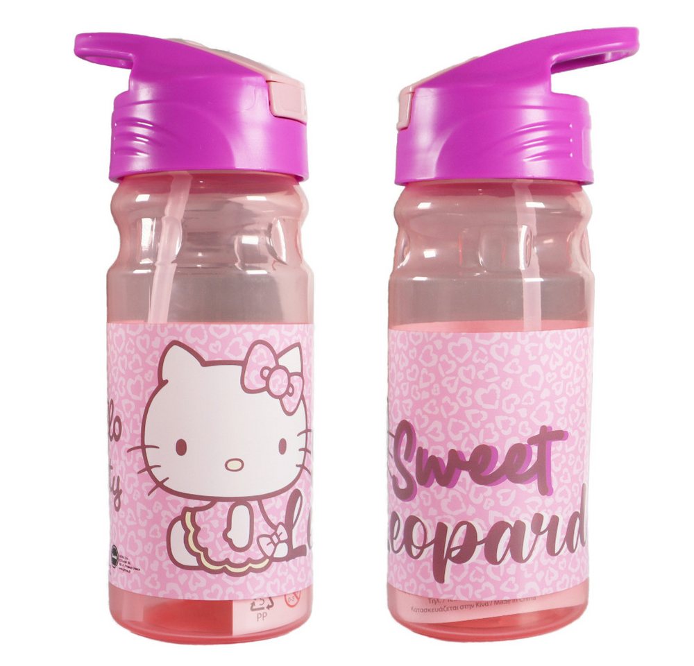 Hello Kitty Trinkflasche Hello Kitty Kinder Wasserflasche Flasche 500 ml Tragegriff und Halm von Hello Kitty