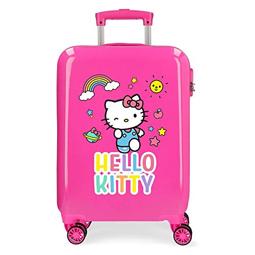 Hello Kitty You are Cute Kabinenkoffer Rosa 38x55x20 cms Hartschalen ABS Kombinationsschloss 35L 2,3Kgs 4 Räder Handgepäck von Hello Kitty