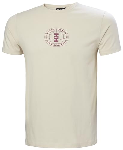 Helly Hansen Core Graphic Herren-T-Shirt, Cremefarben, Größe L von Helly Hansen