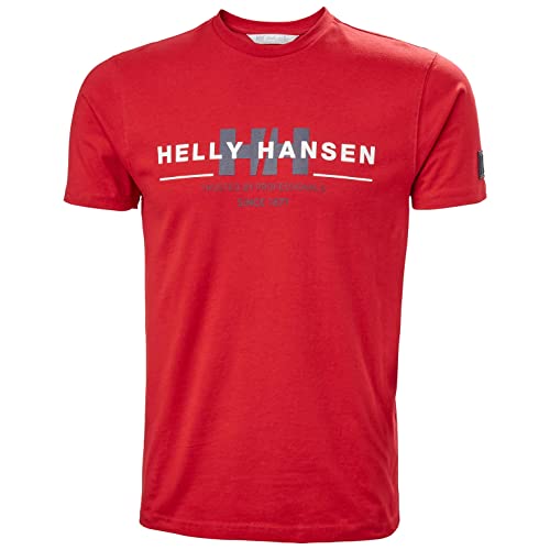 Helly Hansen Herren grafisch T Shirt, Rot, XS EU von Helly Hansen