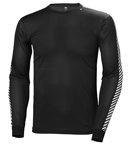 Helly Hansen Herren HH Lifa Stripe Crew Langarm Funktionsshirt, Schwarz, 2XL von Helly Hansen