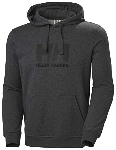 Helly Hansen Herren Hh Logo Hoodie Sweatshirt mit Kapuze, Ebony Melange, S EU von Helly Hansen