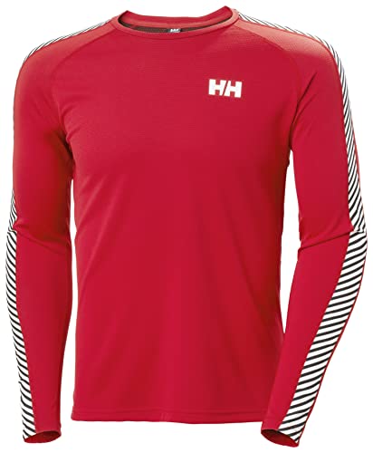 Helly Hansen Herren Lifa Active Stripe Crew Shirt, Rot, L EU von Helly Hansen