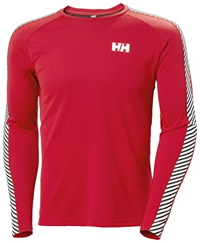 Helly Hansen Herren Lifa Active Stripe Crew Shirt, Rot, XL EU von Helly Hansen