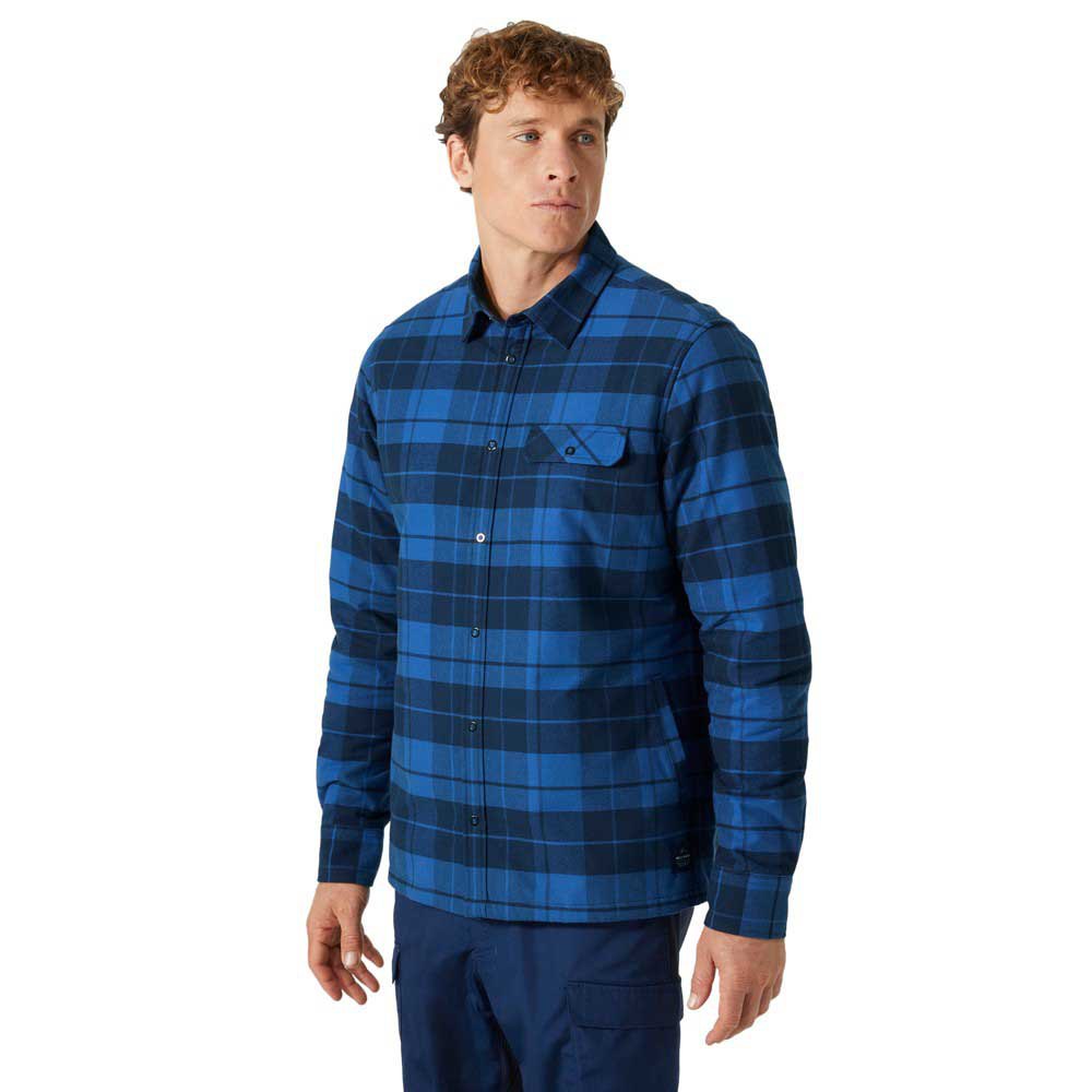 Helly Hansen Lifaloft Air Insulator Flannel Long Sleeve Shirt Blau L Mann von Helly Hansen