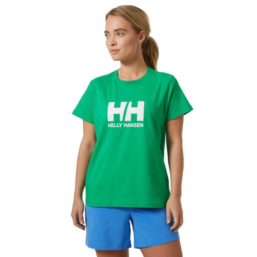 Helly Hansen Logo 2.0 Short Sleeve T-shirt Grün L Frau von Helly Hansen