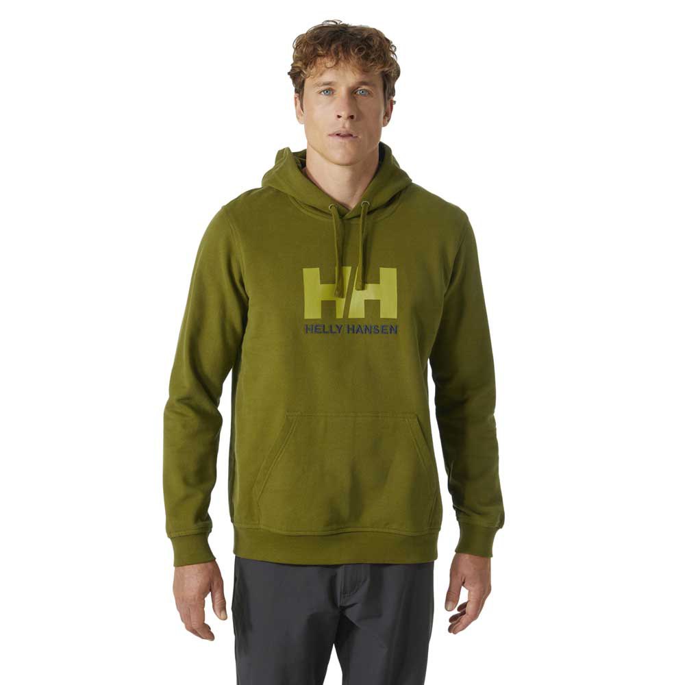 Helly Hansen Logo Hoodie Sweatshirt Grün L Mann von Helly Hansen