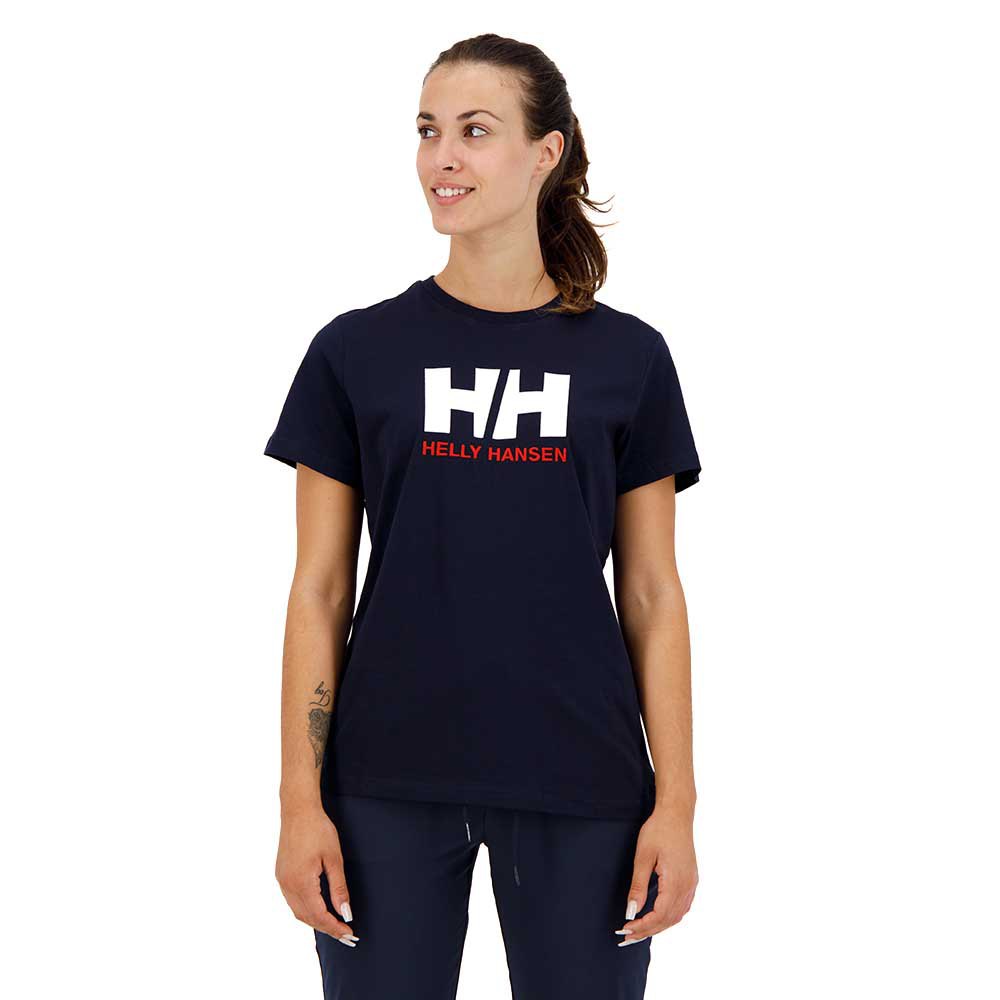 Helly Hansen Logo Short Sleeve T-shirt Blau L Frau von Helly Hansen