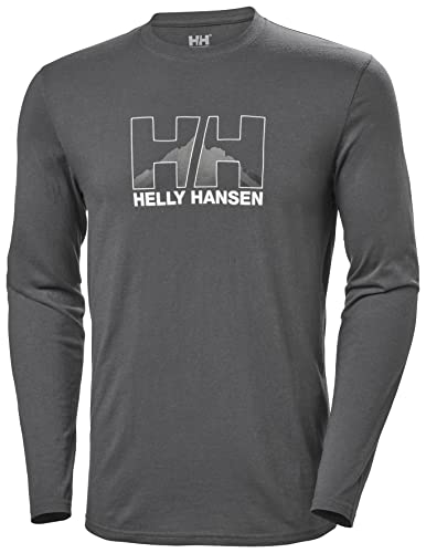 Herren Helly Hansen Nord Graphic Longsleeve T-Shir, Ebenholz, M von Helly Hansen