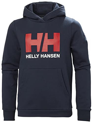 Junior Unisex Helly Hansen Jr HH Logo Hoodie 2.0, Marineblau, 12 von Helly Hansen