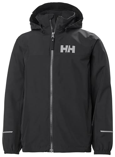 Junior Unisex Helly Hansen Jr Juell Rain Jacket, Schwarz, 8 von Helly Hansen