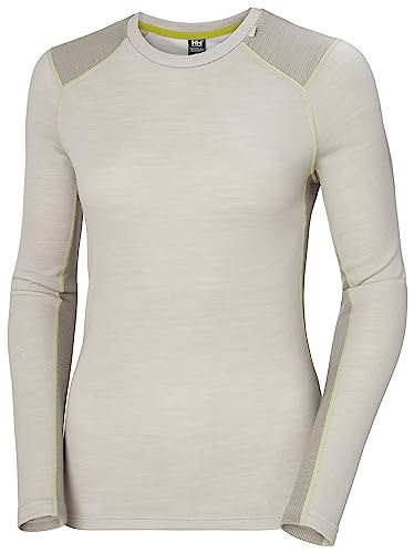 Damen Helly Hansen W Lifa Merino Midweight Crew, Sanftes Grau, M von Helly Hansen