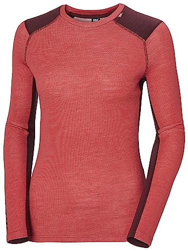 Damen Helly Hansen W Lifa Merino Midweight Crew, Rot, L von Helly Hansen