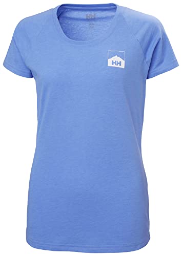 Helly Hansen Damen W Nord Graphic Drop T-Shirt, 620 Skagen Blue Melange, M von Helly Hansen