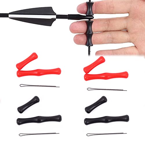 Bogensehne Fingerschoner, Fingerschoner Bogen, Bowstring Fingerschutz, Bogensport Fingerschutz Silikon, Schießen Jagd Bogen Saiten Schutz Fingerschutz, für Recurve-Bogen-Schutzwerkzeuge, 4 Set von Helweet