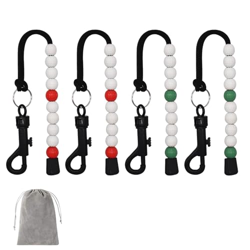 Golf Schlagzähler, Golf Zählkette, Golf Stroke Counter, Golf Score Counter, Golf Zähler Scorer, Golf Perlen Schlagzähler, Golf Score Stroke Perlen mit Clip, Geeignet für Männer Frauen Outdoor Golf von Helweet