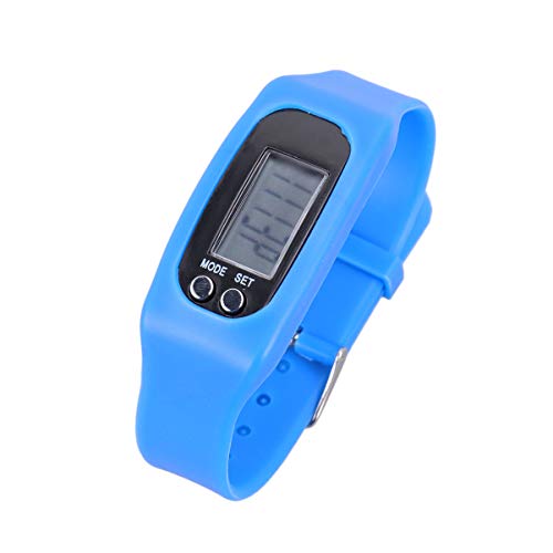 Hemobllo Schrittzähler Armband Schrittzähler Kalorien Monitor Uhr Geschenktisch Elektronisch LED-Sportuhr von Hemobllo