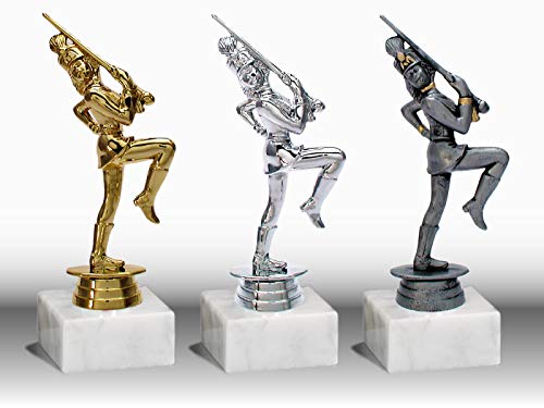 Henecka 🎭 Karneval-Fasching-Fastnet Ehrenpreis, Pokal, Award wählbar in Gold-Silber-Resin Prinzengarde-Figur mit Wunschgravur (Figur Resin) von Henecka