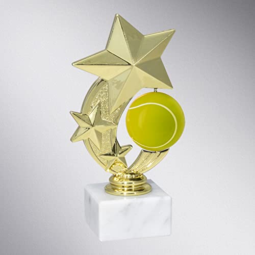 Henecka Tennis-Pokal, Komplettfigur Tennis, Gold, mit Wunschgravur, Größe 16,2 cm von Henecka