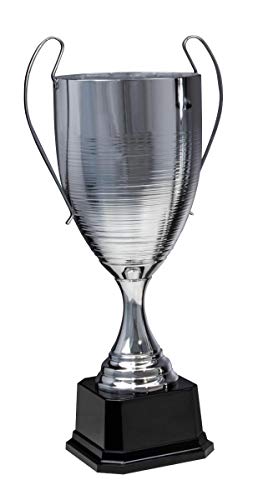 Henecka XXL-Metall-Pokal Serie Vinya, Silber, mit Wunschgravur, Größe 70 cm von Henecka