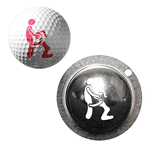 Henoot Golfballmarkierer Golfball Stempel Marker für Erwachsene Humor Signal Ausrichtungswerkzeug Vorlage DIY Liner Golf Zubehör Männer und Frauen von Henoot