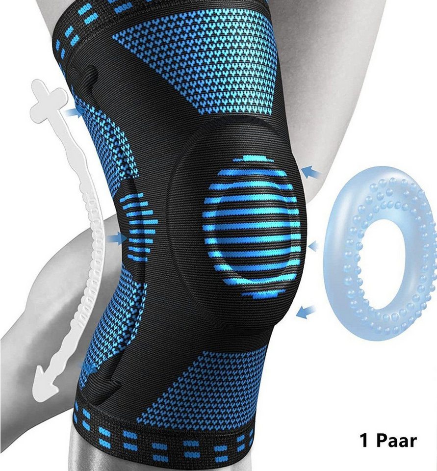 Henreal Kniebandage Komprimierte Kniebandage für Männer Frauen, mit Seitenstabilisatoren von Henreal