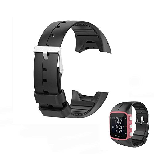 Hensych Ersatzarmband Sportarmband Uhrenarmband für Polar M400 M430 GPS-Laufuhr (Schwarz) von Hensych