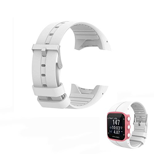 Hensych® Ersatzarmband Sportarmband Uhrenarmband für Polar M400 M430 GPS-Laufuhr (Weiß) von Hensych