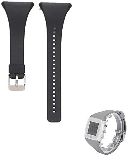 Hensych Silikon Watchstrap Uhrband Ersatz Uhrenarmband Armband für Polar FT4 FT7 Uhr (Black) von Hensych