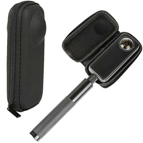 Hensych Tragbare Mini-Reise-Tragetasche aus PU-Leder für Insta360 ONE X/X2, wasserdichte Handtasche, schützende Aufbewahrungstasche für Insta360 ONE X/X2 Panorama-Action-Kamera-Zubehör von Hensych