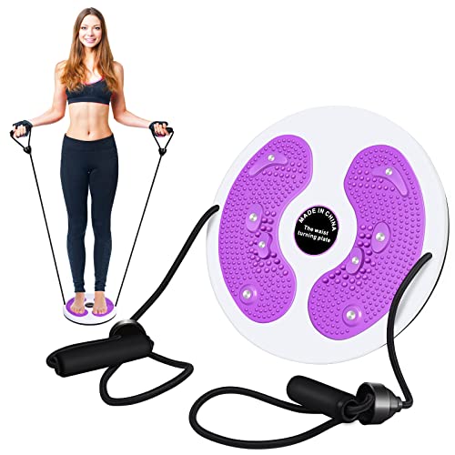 Herefun Twist Waist Disc Balance Board mit Kordelzug, Tailientwister Fitness, Fitnessgerät Drehscheibe, Taille Drehscheibe Hüfttrainer, Massage-Fußsohle Heimfitnessgeräte von Herefun