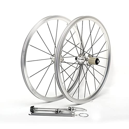 406 Felge BMX Faltbarer Fahrrad-Radsatz 20 Zoll C/V-Bremse Schnellspanner Räder für 7/8/9/10/11-Gang-Kassette 1294 g (Farbe: C, Größe: 406) von HerfsT
