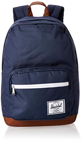 Herschel 10011-00007 Pop Quiz Backpack Rucksack, 1 Liter,Blau(Navy/Tan Synthetic Leather Backpack) von Herschel