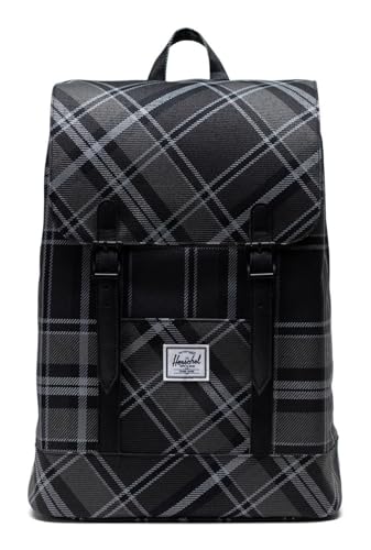 Herschel Retreat Small Unisex Rucksack - Erwachsene, Greyscale Plaid, S, Rucksack von Herschel