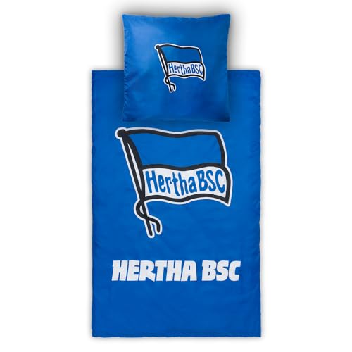 Hertha BSC Berlin Bettwäsche 135 x 200 cm und 80 x 80 cm, Baumwolle, Reißverschluss von Hertha BSC